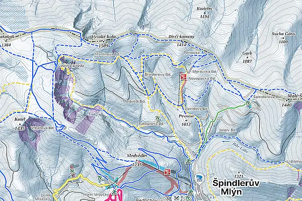 Langlauf loipes Spindleruv Mlyn